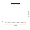 LED Pendelleuchte schwarz Comfor Lift höhenverstellbar dimmbar