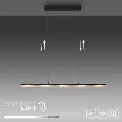 LED Pendelleuchte schwarz Comfor Lift höhenverstellbar dimmbar