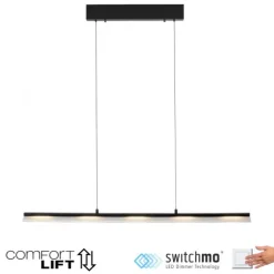 LED Pendelleuchte schwarz Comfor Lift höhenverstellbar dimmbar