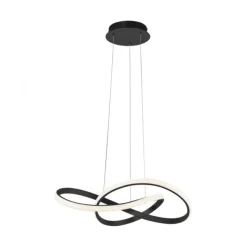 LED-Pendelleuchte, schwarz, dimmbar, höhenverstellbar, IP20