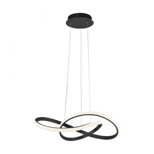 LED-Pendelleuchte, schwarz, dimmbar, höhenverstellbar, IP20