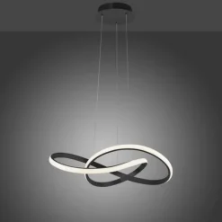 LED-Pendelleuchte, schwarz, dimmbar, höhenverstellbar, IP20