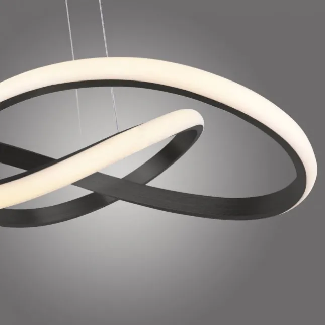 LED-Pendelleuchte, schwarz, dimmbar, höhenverstellbar, IP20