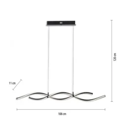 LED Pendelleuchte schwarz dimmbar per Fernbedienung Memoryfunktion CCT