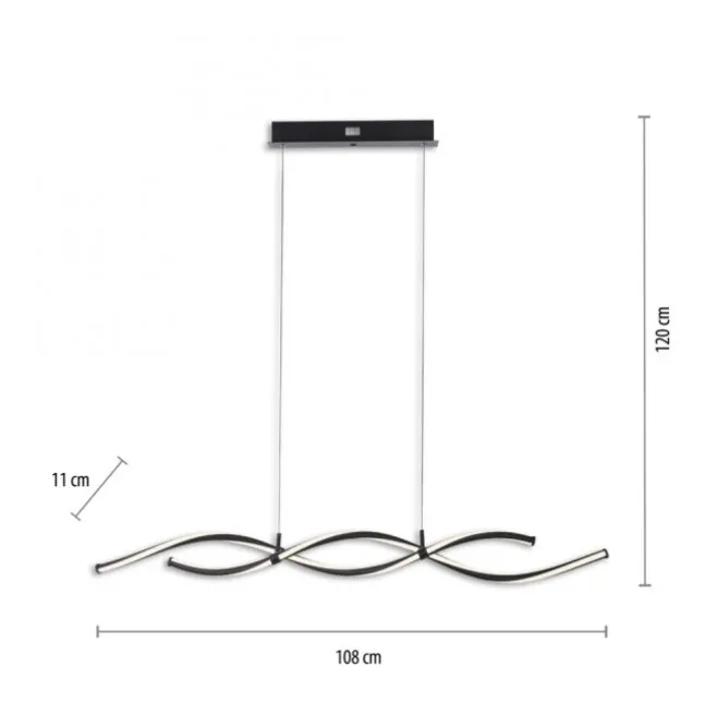 LED Pendelleuchte schwarz dimmbar per Fernbedienung Memoryfunktion CCT