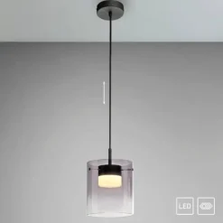LED Pendelleuchte schwarz 1-flammig dimmbar in 3 Stufen Esszimmer