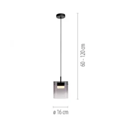LED Pendelleuchte schwarz 1-flammig dimmbar in 3 Stufen Esszimmer