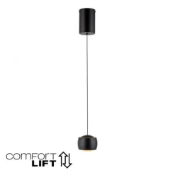 LED Pendelleuchte schwarz 1 flammig höhenverstellbar Esszimmer