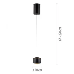 LED Pendelleuchte schwarz 1 flammig höhenverstellbar Esszimmer