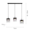 LED Pendelleuchte schwarz 3-flammig dimmbar in 3 Stufen Esszimmer