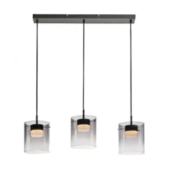 LED Pendelleuchte schwarz 3-flammig dimmbar in 3 Stufen Esszimmer