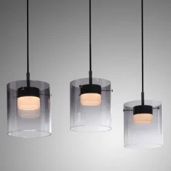LED Pendelleuchte schwarz 3-flammig dimmbar in 3 Stufen Esszimmer