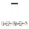 LED Pendelleuchte, schwarz, geschwungenes Design, Dimmfunktion, modern