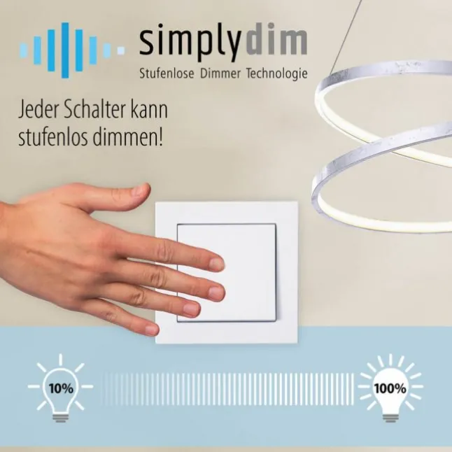 LED Pendelleuchte, schwarz, geschwungenes Design, Dimmfunktion, modern