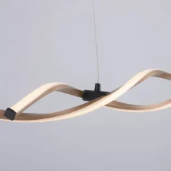 LED Pendelleuchte schwarz gold dimmbar höhenverstellbar geschwungen