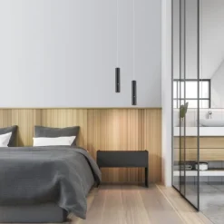 LED Pendelleuchte schwarz höhenverstellbar magnetischer Kopf Akku