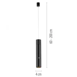 LED Pendelleuchte schwarz höhenverstellbar magnetischer Kopf Akku