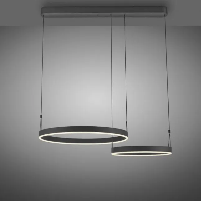 LED Pendelleuchte schwarz höhenverstellbar Fernbedienung dimmbar CCT