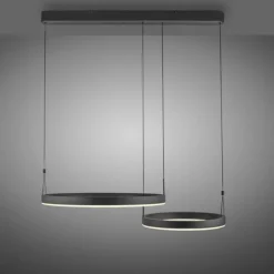 LED Pendelleuchte schwarz höhenverstellbar Fernbedienung dimmbar CCT