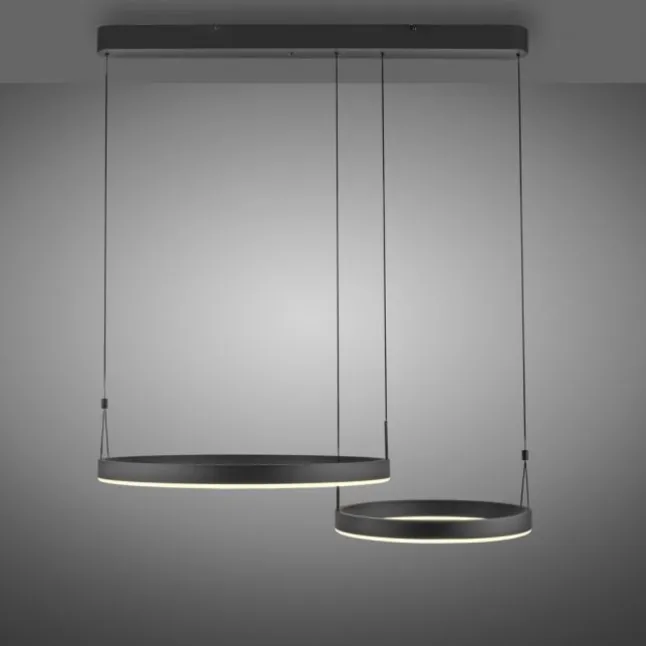 LED Pendelleuchte schwarz höhenverstellbar Fernbedienung dimmbar CCT