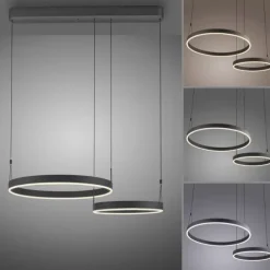LED Pendelleuchte schwarz höhenverstellbar Fernbedienung dimmbar CCT