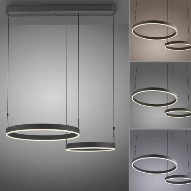 LED Pendelleuchte schwarz höhenverstellbar Fernbedienung dimmbar CCT