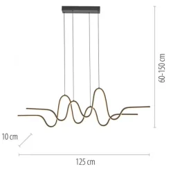 LED Pendelleuchte schwarz höhenverstellbar dimmbar in 3 Stufen