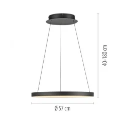 LED Pendelleuchte schwarz höhenverstellbar dimmbar Memoryfunktion
