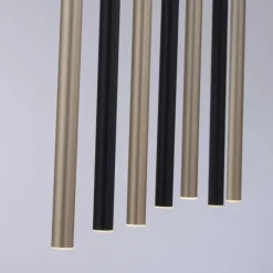 LED Pendelleuchte schwarz messing matt 7 flammig dimmbar Memoryfunktion