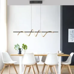 LED Pendelleuchte schwarz messing höhenverstellbar per Lift dimmbar