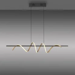 LED Pendelleuchte schwarz messing höhenverstellbar per Lift dimmbar