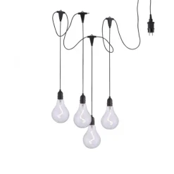 LED Pendelleuchte, schwarz, spritzwassergeschützt, modern