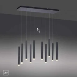 LED-Pendelleuchte, schwarz, warmweiß, IP20, Innenleuchte