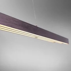 LED Pendelleuchte, sepiabraun, lineares Design, höhenverstellbar, modern