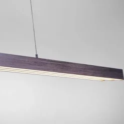 LED Pendelleuchte, sepiabraun, lineares Design, höhenverstellbar, modern