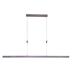 LED Pendelleuchte, sepiabraun, lineares Design, höhenverstellbar, modern
