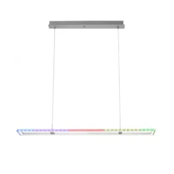 LED Pendelleuchte silberfarbig dimmbar Rainbow RGB Memorfunktion Esszimmer