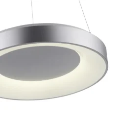 LED Pendelleuchte silber steuerbar über App dimmbar RGB+CCT