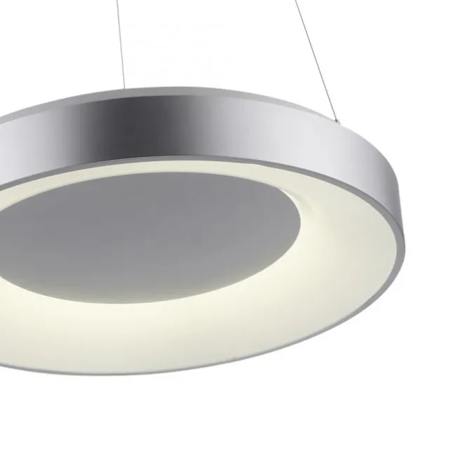 LED Pendelleuchte silber steuerbar über App dimmbar RGB+CCT