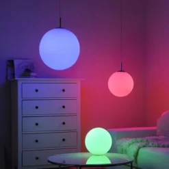LED Pendelleuchte Smarthome D=25 silber dimmbar App Fernbedienung