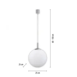 LED Pendelleuchte Smarthome D=25 silber dimmbar App Fernbedienung
