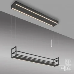 LED Pendelleuchte SONTURA, schwarz, Ablagefläche, Memoryfunktion