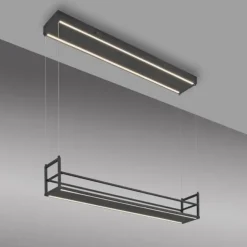 LED Pendelleuchte SONTURA, schwarz, Ablagefläche, Memoryfunktion
