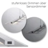 LED-Pendelleuchte, stahlfarben, höhenverstellbar, CCT-Steuerung, dimmbar