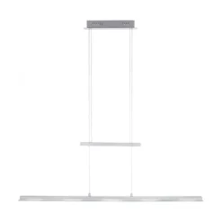LED-Pendelleuchte, stahlfarben, höhenverstellbar, CCT-Steuerung, dimmbar