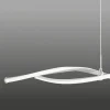 LED Pendelleuchte, stahlfarben, Wellen-Form, inkl. Dimmfunktion, modern