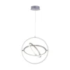 LED Pendelleuchte, stahlfarben, modernes Design, Stufendimmung, warmweiß