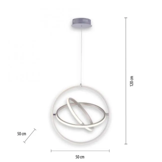 LED Pendelleuchte, stahlfarben, modernes Design, Stufendimmung, warmweiß