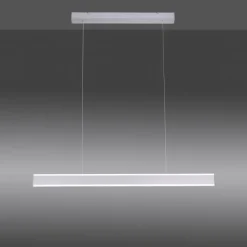 LED Pendelleuchte, stahlfarben, filigranenes Design, energiesparend, modern