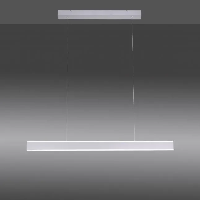 LED Pendelleuchte, stahlfarben, filigranenes Design, energiesparend, modern